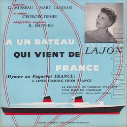 [Pochette de  un bateau qui vient de France (Annette LAJON)]