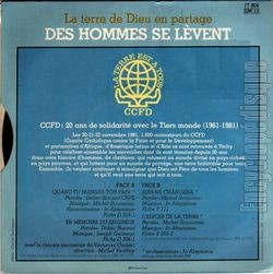 [Pochette de Des hommes se lvent (la terre de Dieu en partage) (COMPILATION) - verso]