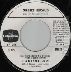 [Pochette de L’absent (Gilbert BCAUD)]