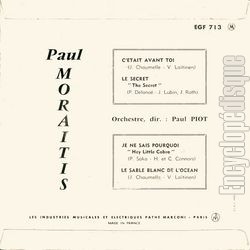 [Pochette de C’tait avant toi (Paul MORAITIS) - verso]