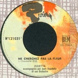 [Pochette de Ne cherchez pas la fleur (JULIETTA)]