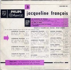 [Pochette de Les lavandires du Portugal (Jacqueline FRANOIS) - verso]