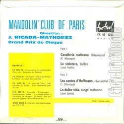 [Pochette de Cavalleria rusticana (MANDOLIN’ CLUB DE PARIS) - verso]