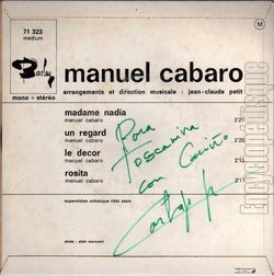 [Pochette de Madame Nadia (Manuel CABARO) - verso]