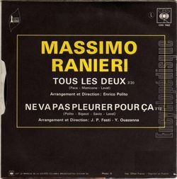 [Pochette de Tous les deux (Massimo RANIERI) - verso]