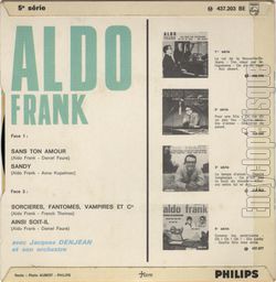 [Pochette de Sans ton amour (Aldo FRANK) - verso]