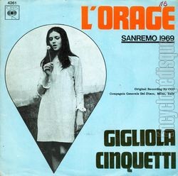 [Pochette de L’orage (Gigliola CINQUETTI)]