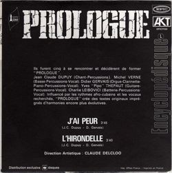 [Pochette de J’ai peur (PROLOGUE) - verso]