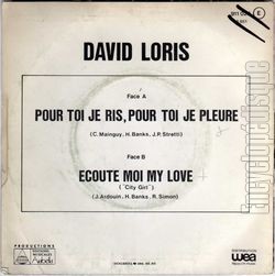 [Pochette de coute-moi, my love (David LORIS) - verso]