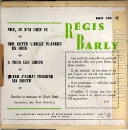 [Pochette de Quand j’aurai termin ma route (Rgis BARLY) - verso]