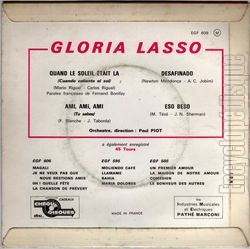 [Pochette de Desafinado (Gloria LASSO) - verso]