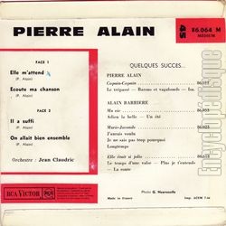 [Pochette de Elle m’attend (Pierre ALAIN) - verso]