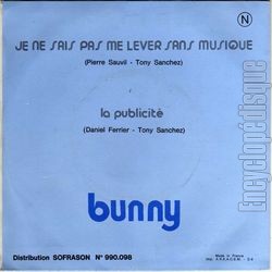 [Pochette de Je ne sais pas me lever sans musique (BUNNY) - verso]