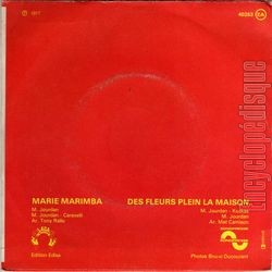 [Pochette de Marie Marimba (Marie AZARO) - verso]