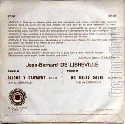 [Pochette de Allons-y gaiement (Jean Bernard de LIBREVILLE) - verso]