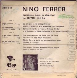 [Pochette de Mirza (Nino FERRER) - verso]