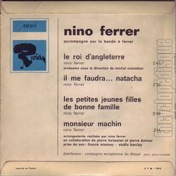 [Pochette de Le roi d’Angleterre (Nino FERRER) - verso]