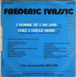 [Pochette de L’homme de l’an 2000 (Frdric IVASSIC) - verso]