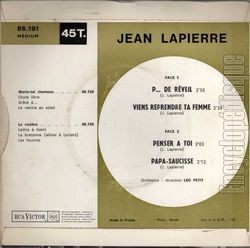 [Pochette de P… de rveil (Jean LAPIERRE) - verso]