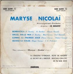 [Pochette de Romantica (Maryse NICOLA) - verso]