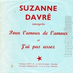 [Pochette de Pour l’amour de l’amour (Suzanne DAVR ) - verso]