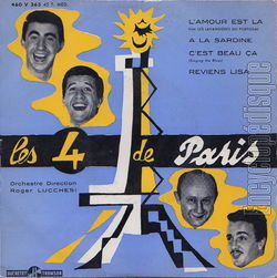 [Pochette de L’amour est l (Les 4 de Paris (LES QUATRE DE PARIS))]