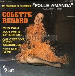 [Pochette de Les chansons de la comdie "Folle Amanda" (Colette RENARD)]