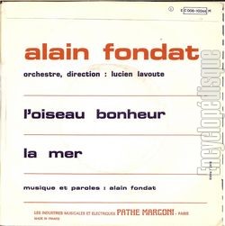 [Pochette de L’oiseau bonheur (Alain FONDAT) - verso]