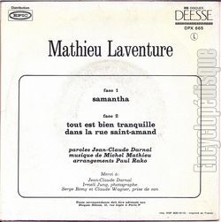 [Pochette de Samantha (Mathieu LAVENTURE) - verso]