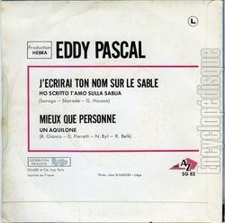 [Pochette de J’crirai ton nom sur le sable (Eddy PASCAL) - verso]