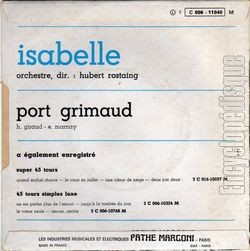 [Pochette de Port-Grimaud (ISABELLE (DE FUNS)) - verso]