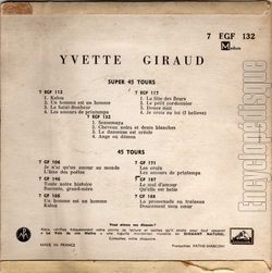 [Pochette de Sensemaya (Yvette GIRAUD) - verso]