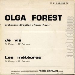 [Pochette de Je vis (Olga FOREST) - verso]