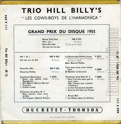 [Pochette de La danse des petits loups - N 2 (TRIO HILL BILLY’S) - verso]