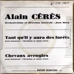 [Pochette de Tant qu’il y aura des forts (Alain CRS) - verso]