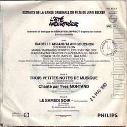 [Pochette de L’t meurtrier (B.O.F.  Films ) - verso]