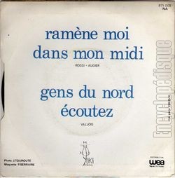 [Pochette de Ramne-moi dans mon midi (CYNTHIA) - verso]