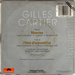 [Pochette de Rveries (Gilles CARTIER) - verso]