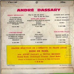 [Pochette de Bon anniversaire (Andr DASSARY) - verso]