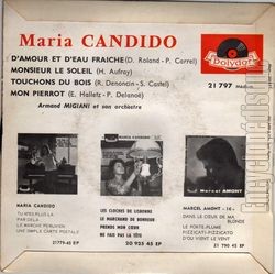 [Pochette de D’amour et d’eau fraiche (Maria CANDIDO) - verso]