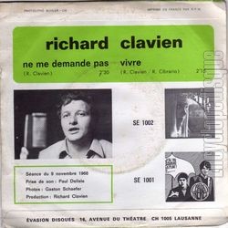 [Pochette de Ne me demande pas (Richard CLAVIEN) - verso]