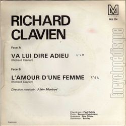 [Pochette de Va lui dire adieu (Richard CLAVIEN) - verso]