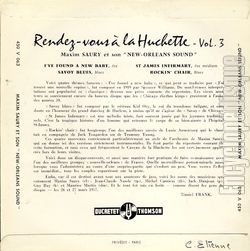 [Pochette de Rendez-vous  la Huchette - vol. 3 (Maxim SAURY) - verso]