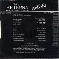 [Pochette de Traquenard (ANKARA) - verso]