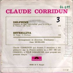 [Pochette de Delphine (Claude CORRIDUN) - verso]