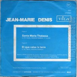 [Pochette de Santa Maria Thalassa (Jean-Marie DENIS) - verso]