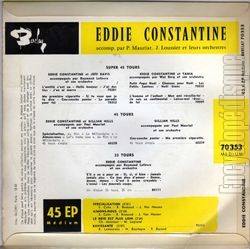 [Pochette de Spcialisation (Eddie CONSTANTINE et Gillian HILLS) - verso]