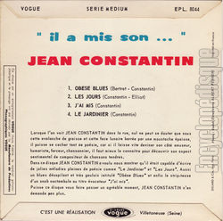 [Pochette de Il a mis son… (Jean CONSTANTIN) - verso]