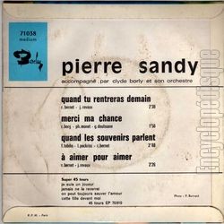 [Pochette de Merci ma chance (Pierre SANDY) - verso]