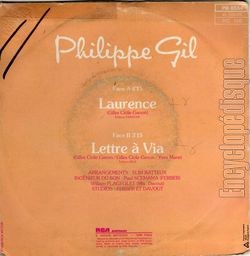 [Pochette de Laurence (Philippe GIL) - verso]